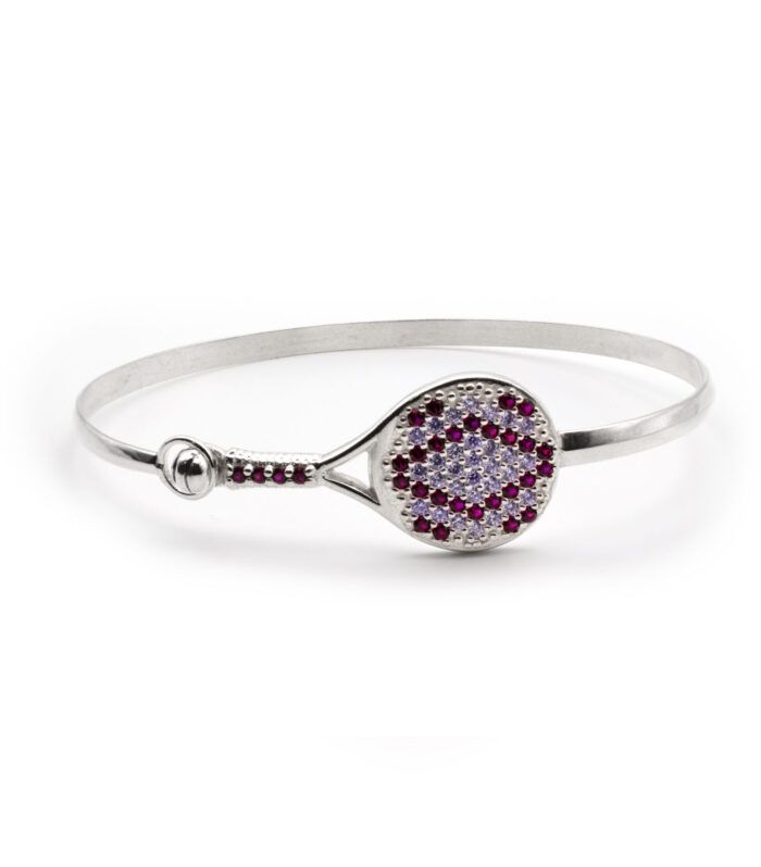 Pulsera pala de pádel circonita